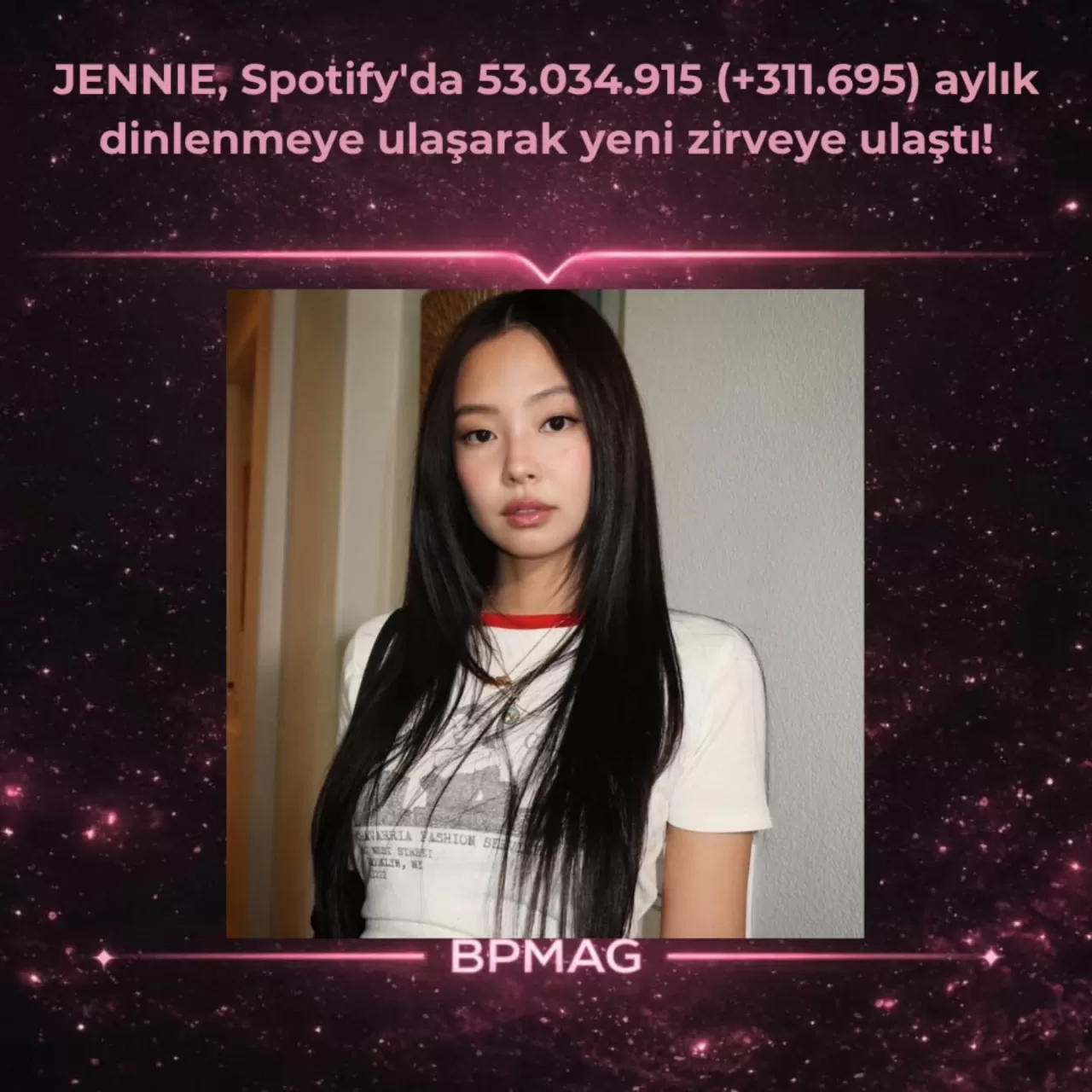 JENNIE Spotify'da 53 Milyon Aylık Dinleyiciyle Rekor Kırdı