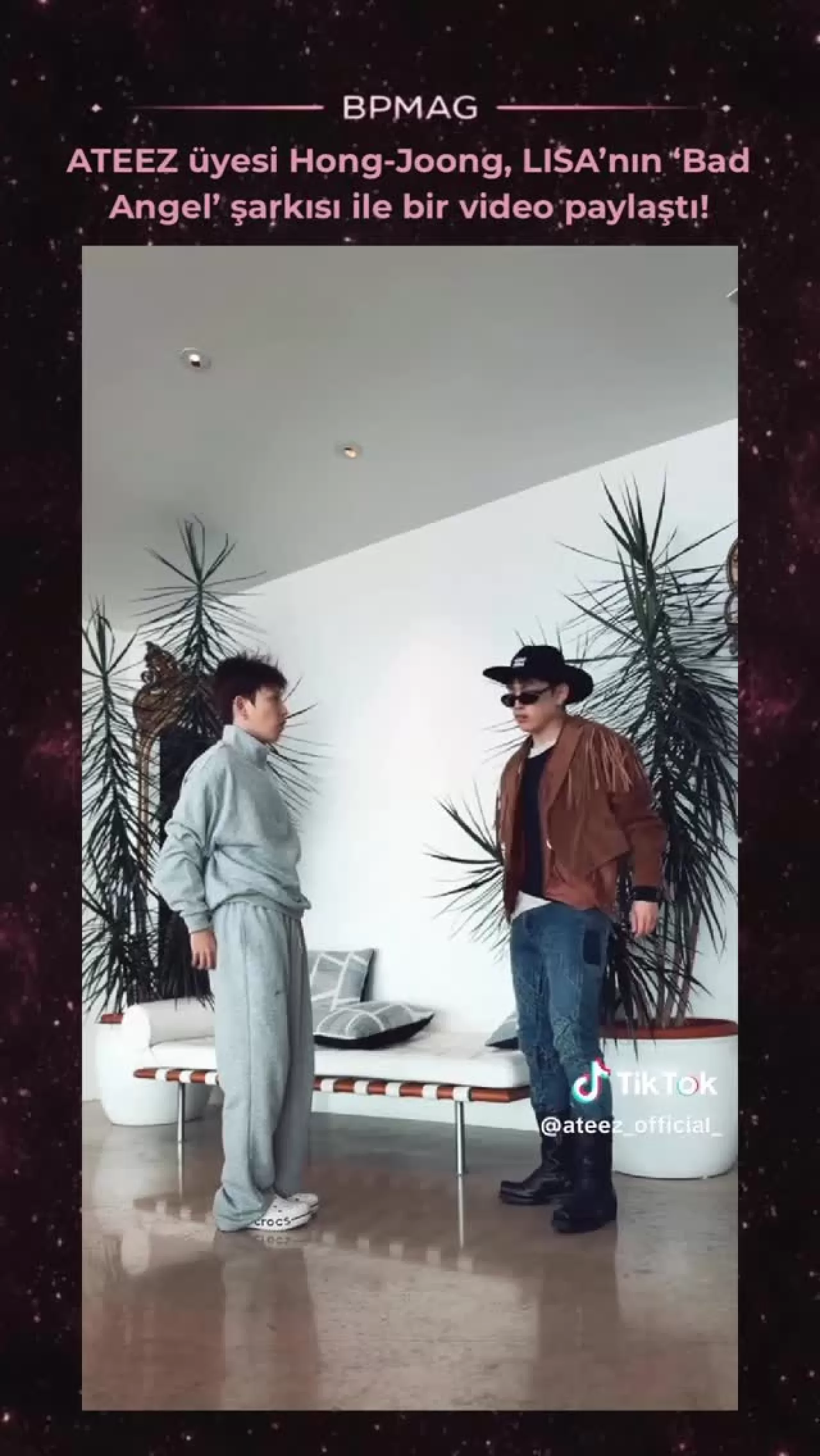 Hongjoong'dan LISA'nın 'Bad Angel' Şarkısına Video Destek