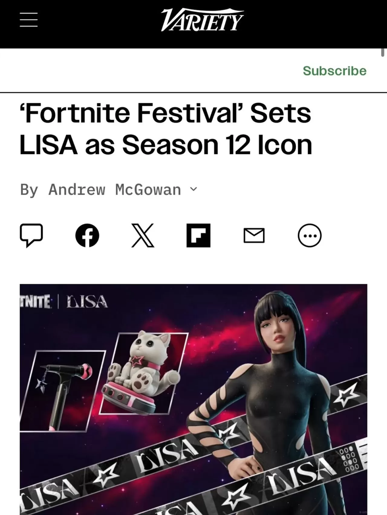 BLACKPINK Üyesi LISA, Fortnite Festivali'nin Yeni İkonu Oldu