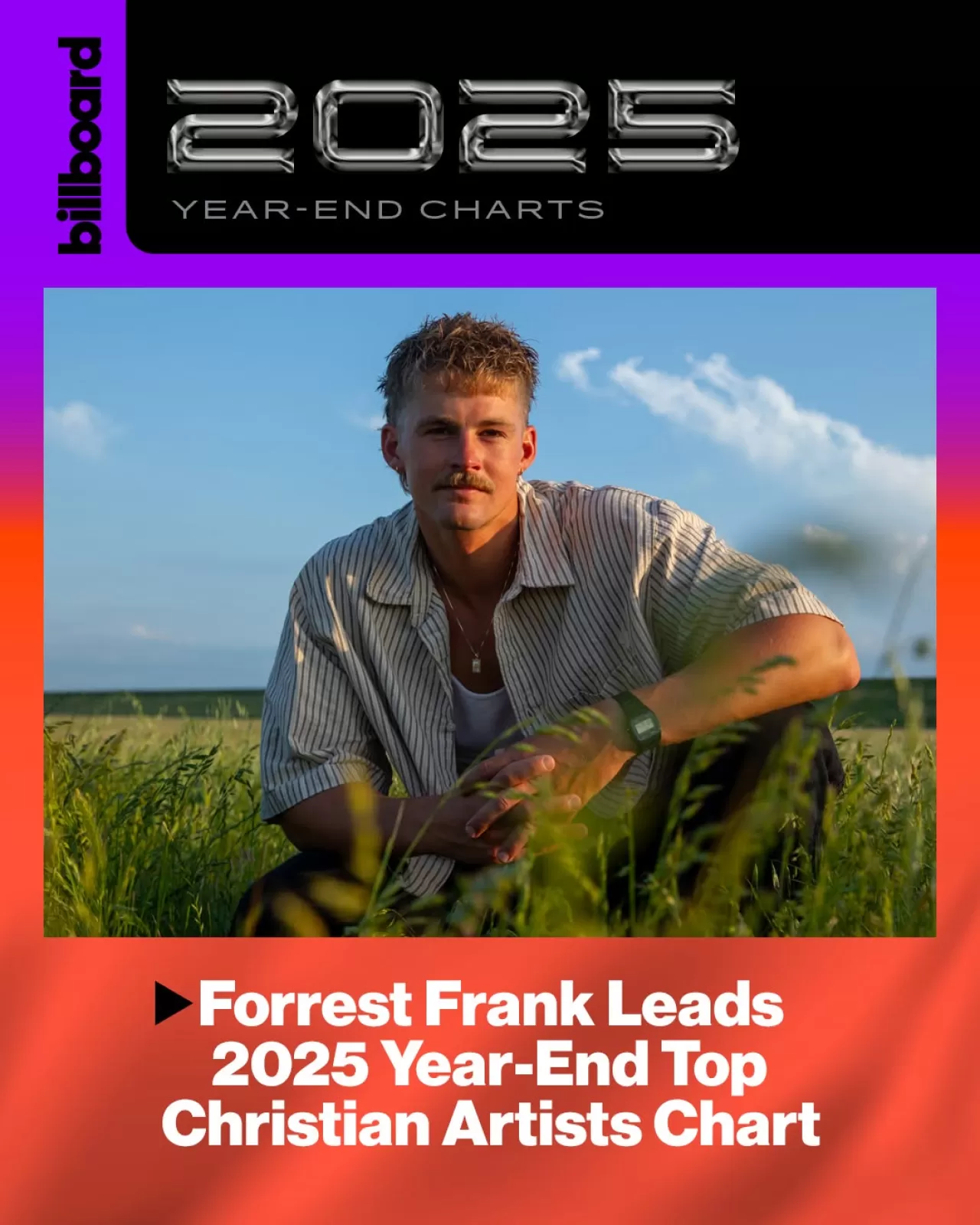 Forrest Frank, Billboard'un 2025 Yıl Sonu En İyi Hristiyan Sanatçılar Listesinde Zirvede
