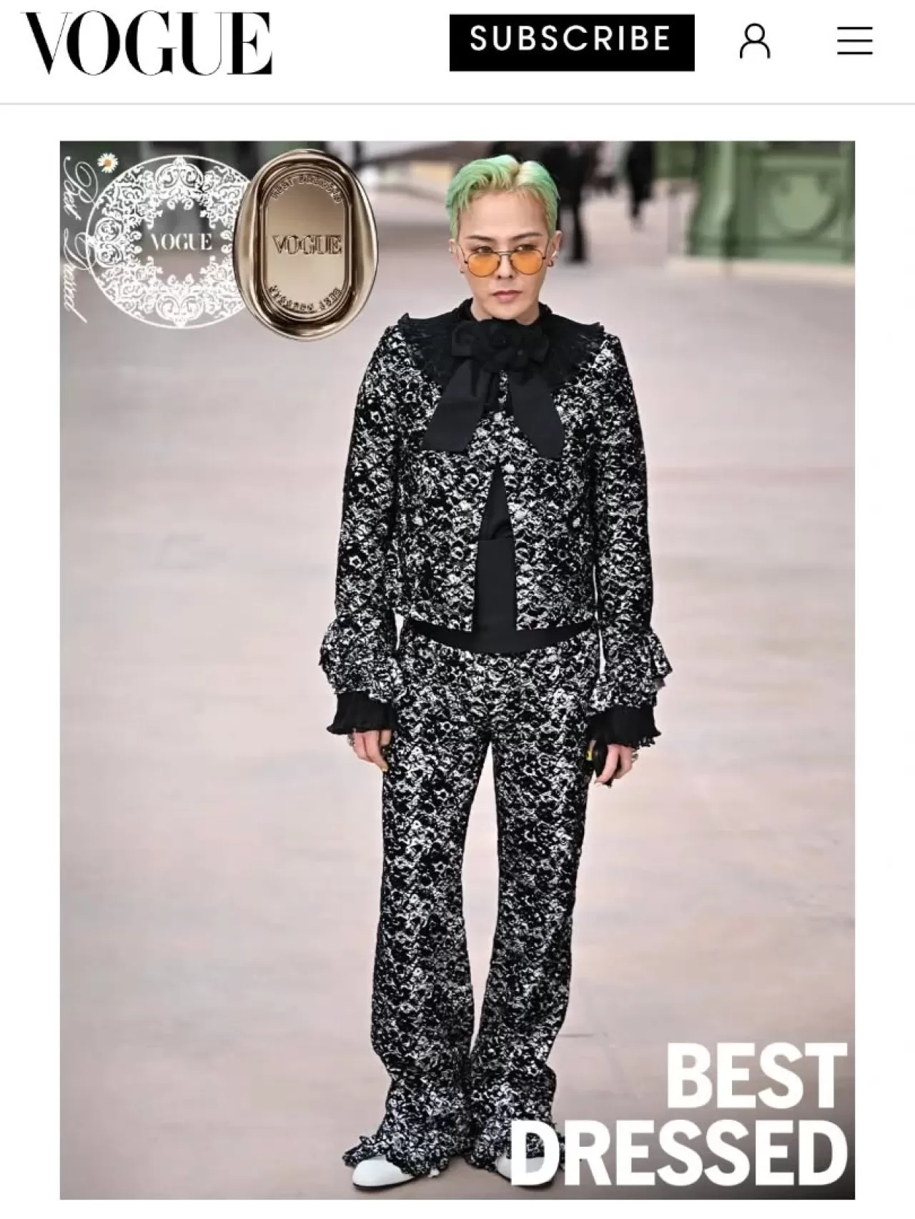 G-Dragon, Vogue'un 2025 Yılının En İyi Giyinenler Listesi'nde Yer Aldı