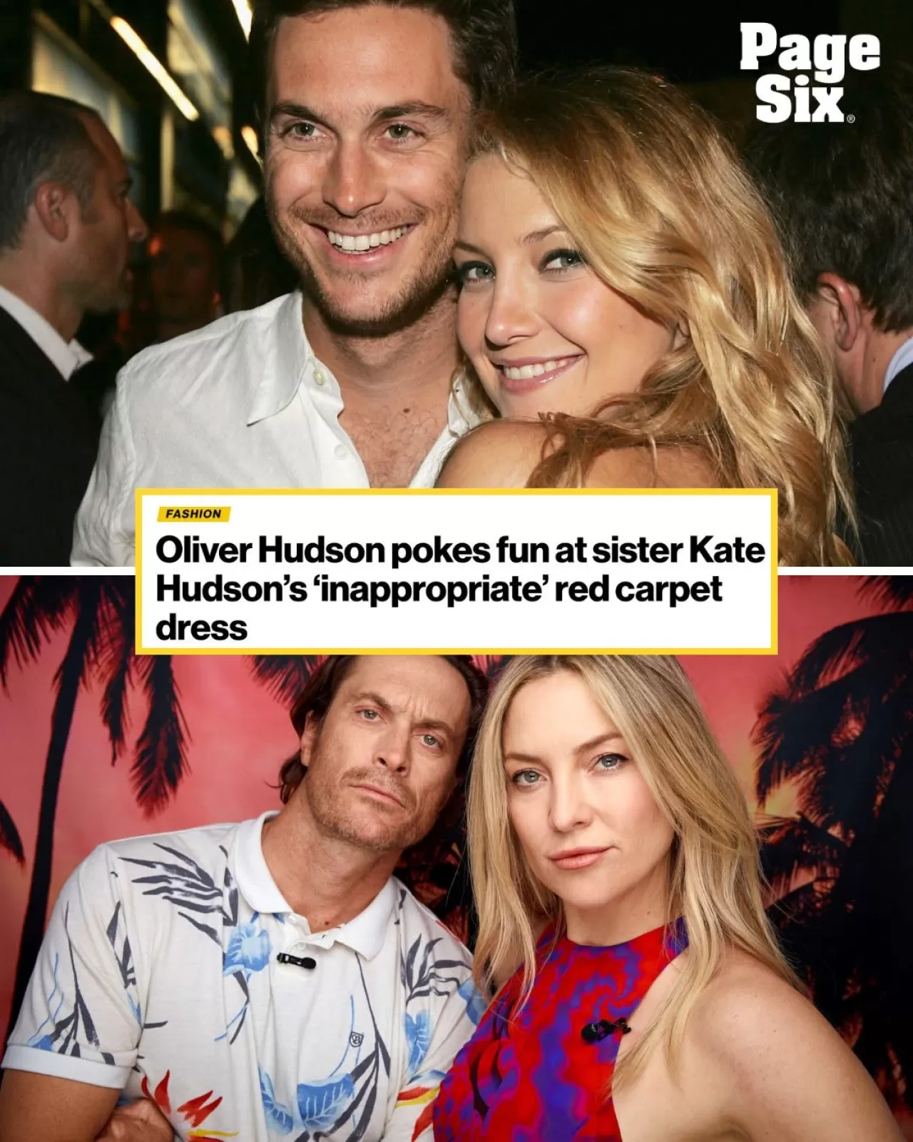 Oliver Hudson, Kız Kardeşi Kate Hudson'ın Kıyafetiyle Şakalaştı
