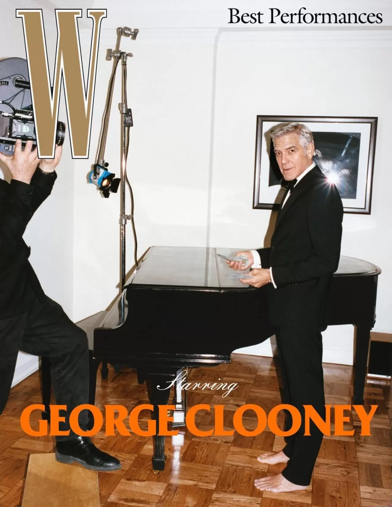 George Clooney, W Magazine'nin Özel Sayısında Ralph Lauren Kıyafetiyle Yer Aldı