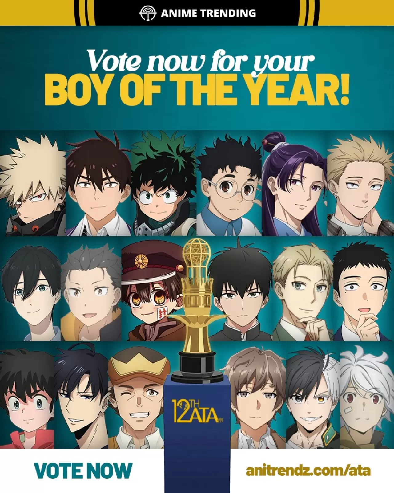 Anitrendz 2025 Yılının En İyi Anime Erkek Karakteri Anketini Başlattı