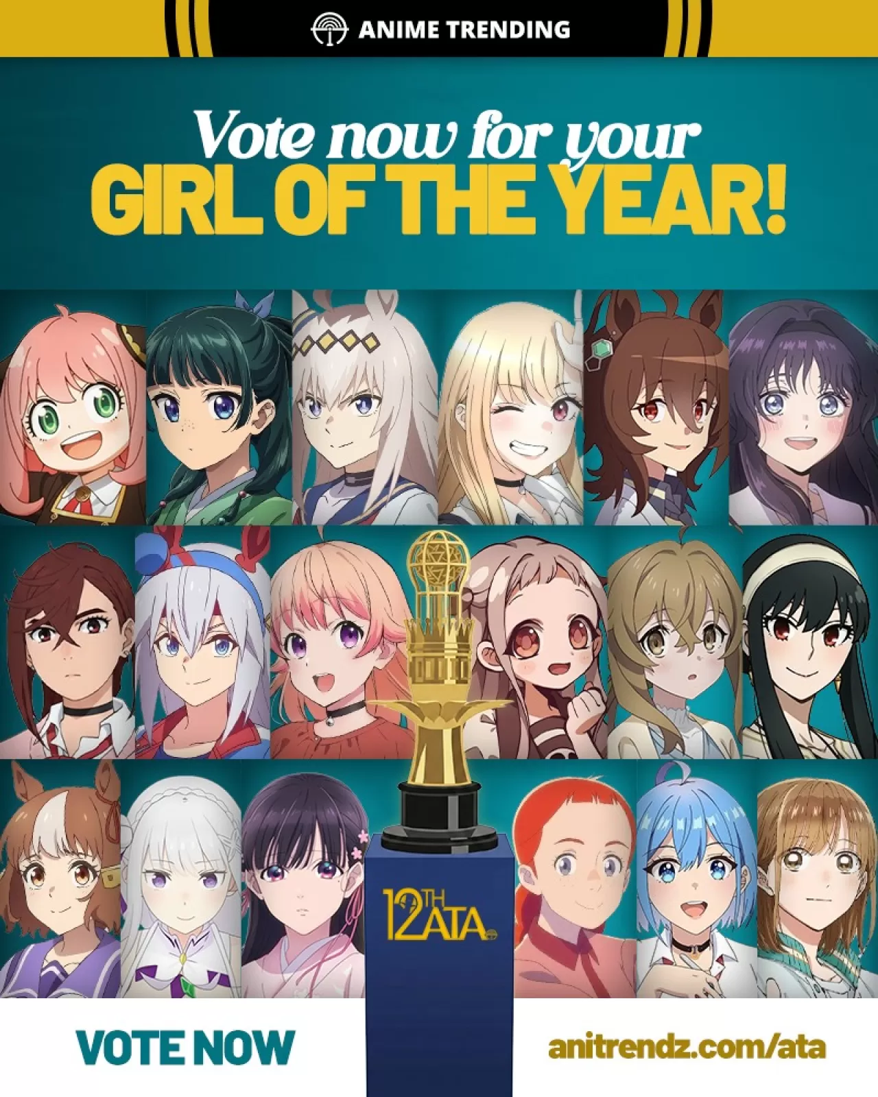 Anime Hayranları, 2025'in En İyi Anime Kızı İçin Oy Kullanmaya Davet Edildi