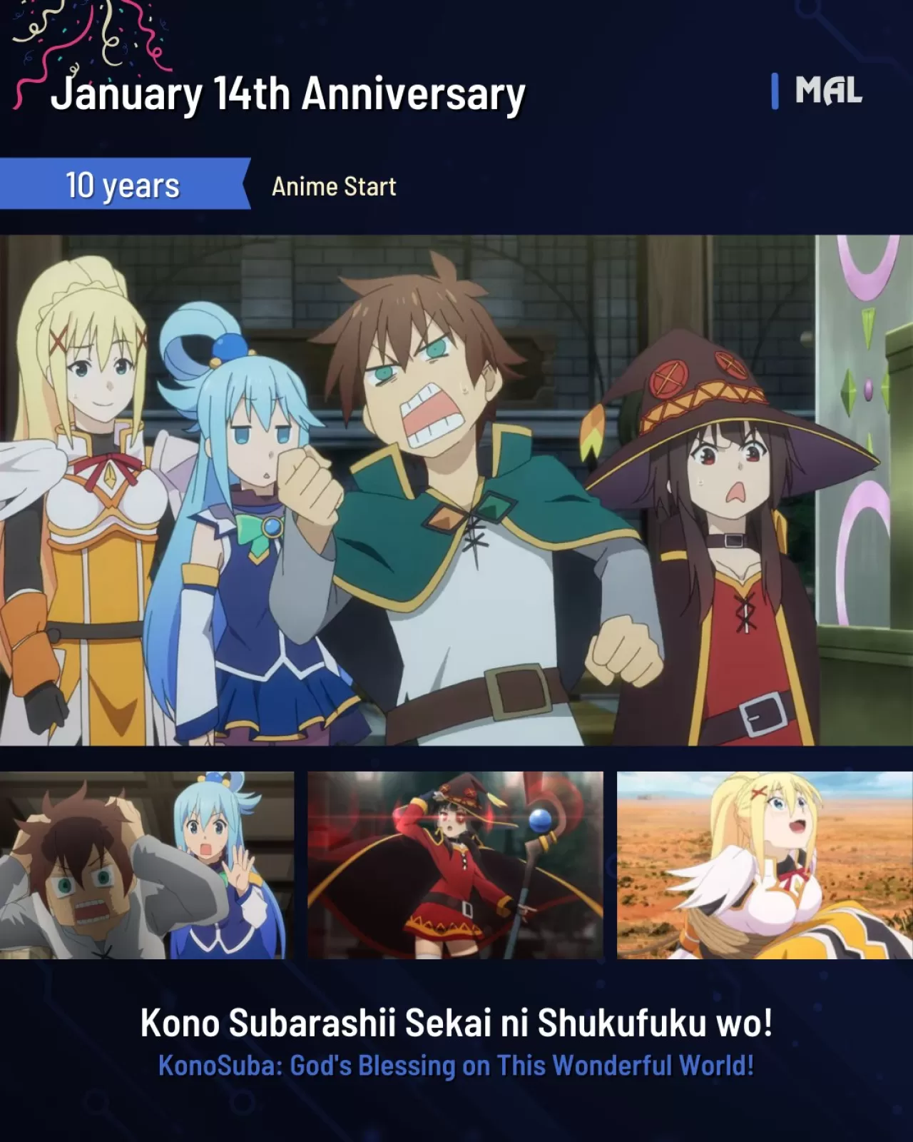 Konosuba: Eksik Kahramanların Komedi Macerası 10. Yılına Ulaştı