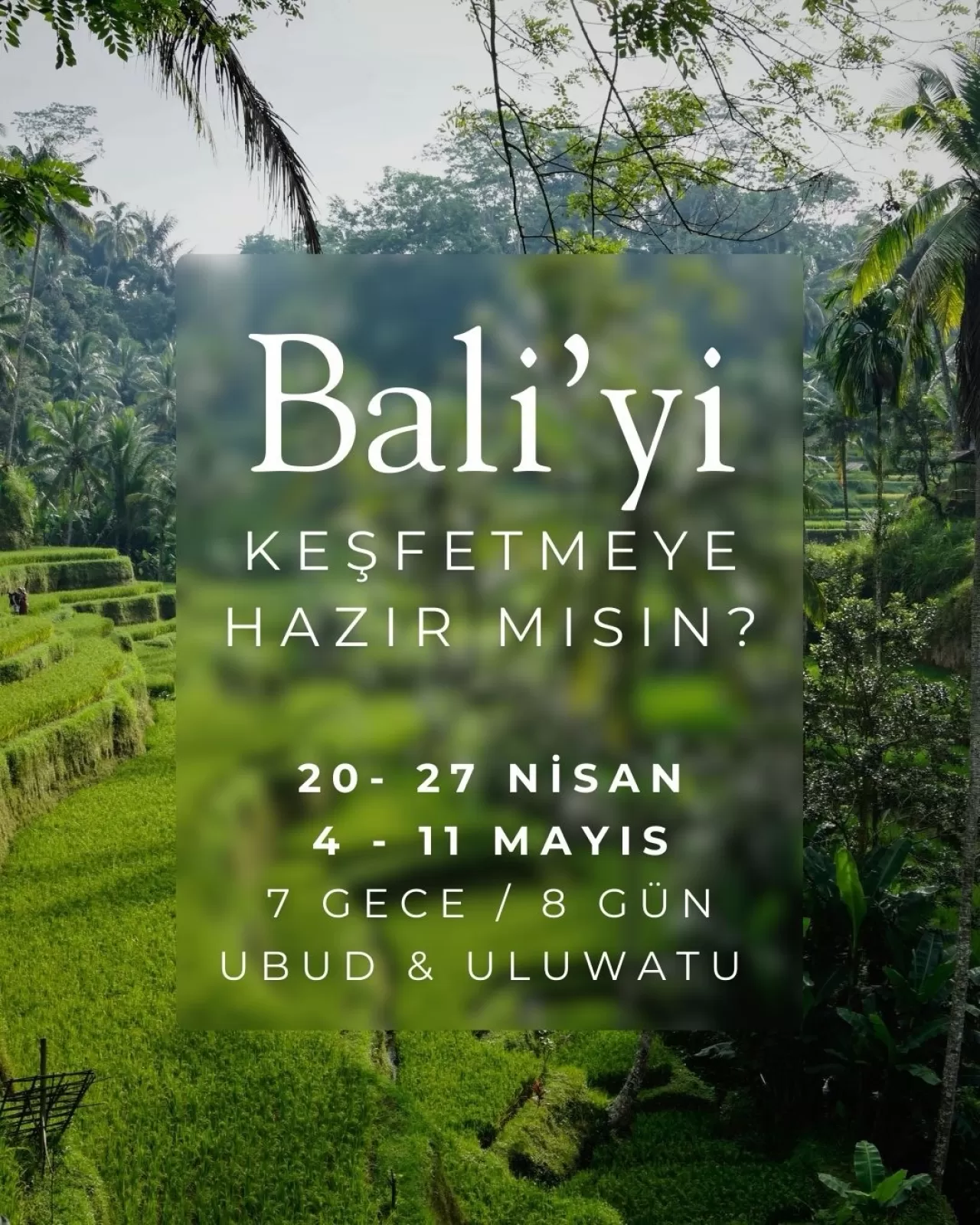 Oyuncu Merve Oflaz, Bali'de Yoga ve Keşif Temalı Özel Bir Tur Düzenliyor