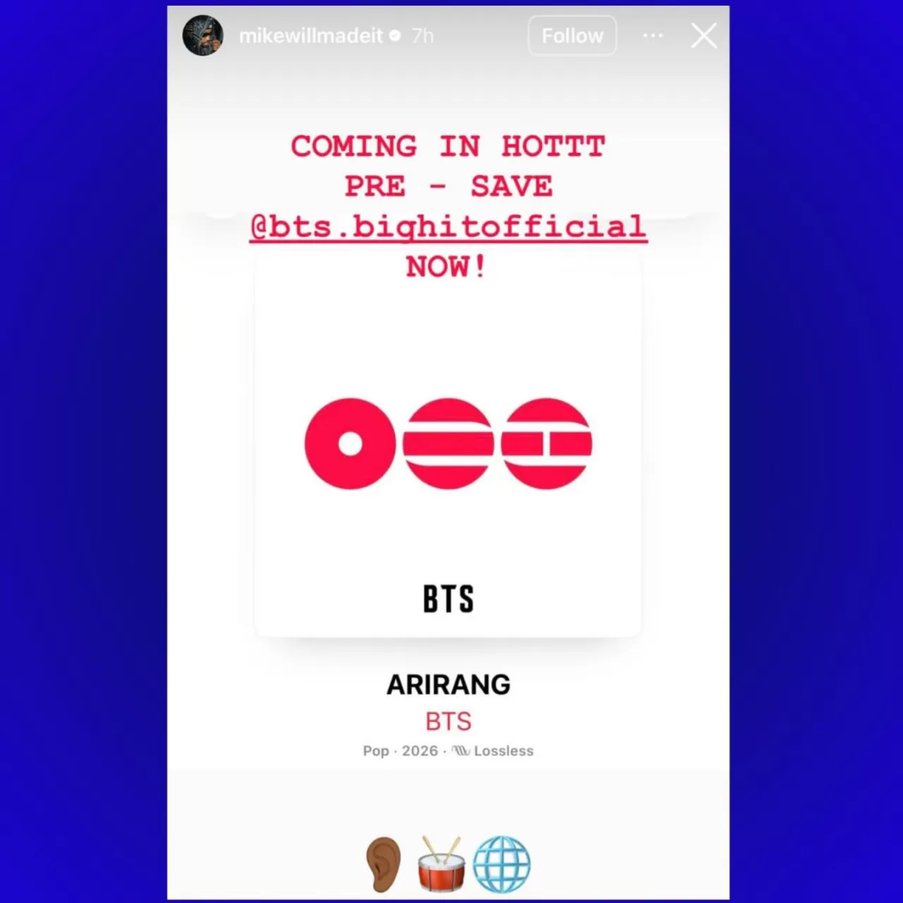 Mike WiLL Made-It, BTS'in "ARIRANG" Albümünde Yer Alıyor
