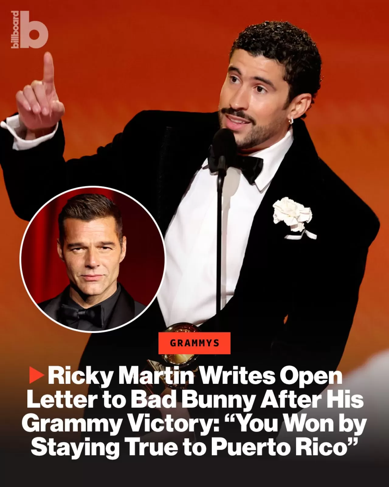 Ricky Martin, Bad Bunny'nin Grammy Başarısını Kutladı