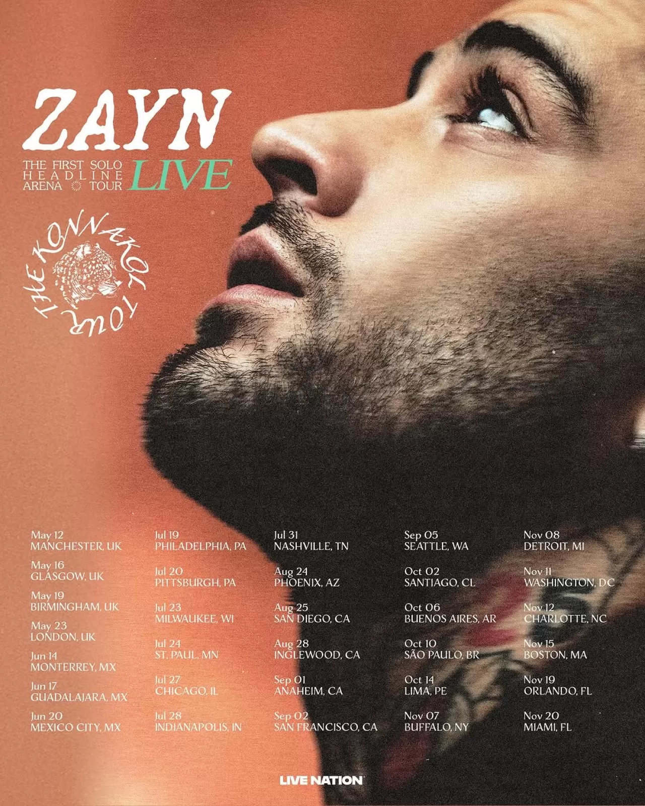 Zayn Malik, İlk Stadyum Turunu Duyurdu: The Konnakol Tour