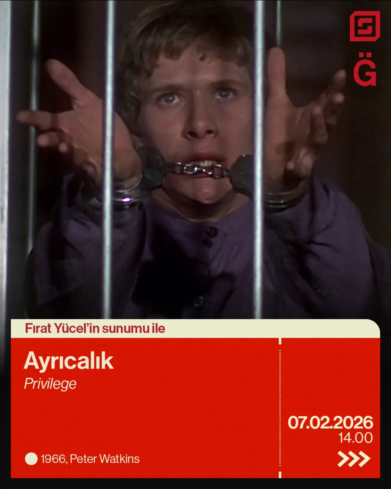 Peter Watkins'in Ayrıcalık Filmi Sinematek/Sinema Evi'nde