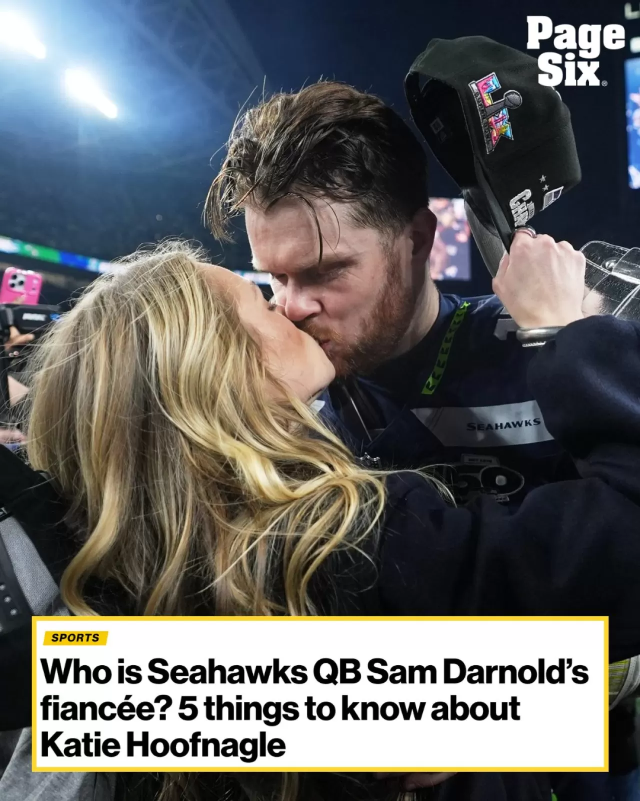 Super Bowl 2026'da Gözler Sahada ve Tribünlerde: Sam Darnold ve Nişanlısı Katie Hoofnagle