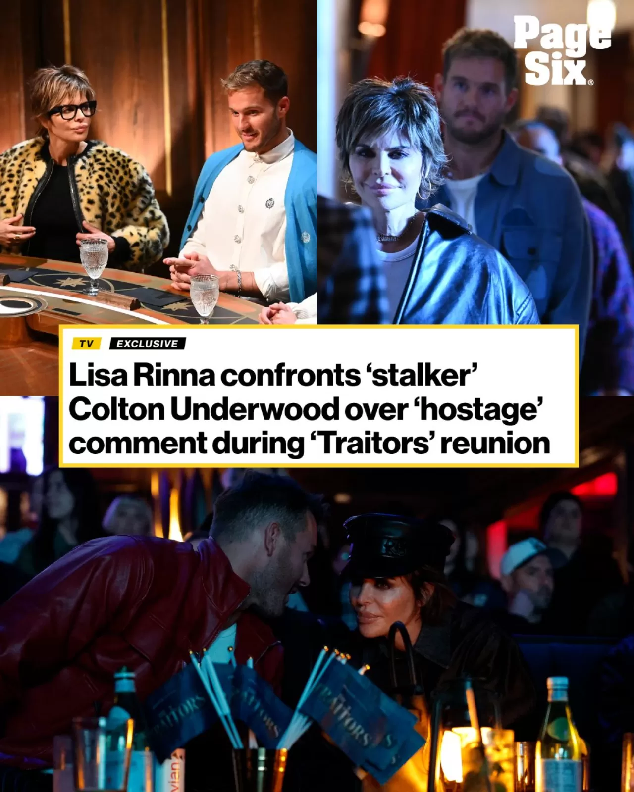 'The Traitors' Reunion Tension: Lisa Rinna Confronts Colton Underwood Over 'Hostage' Comment