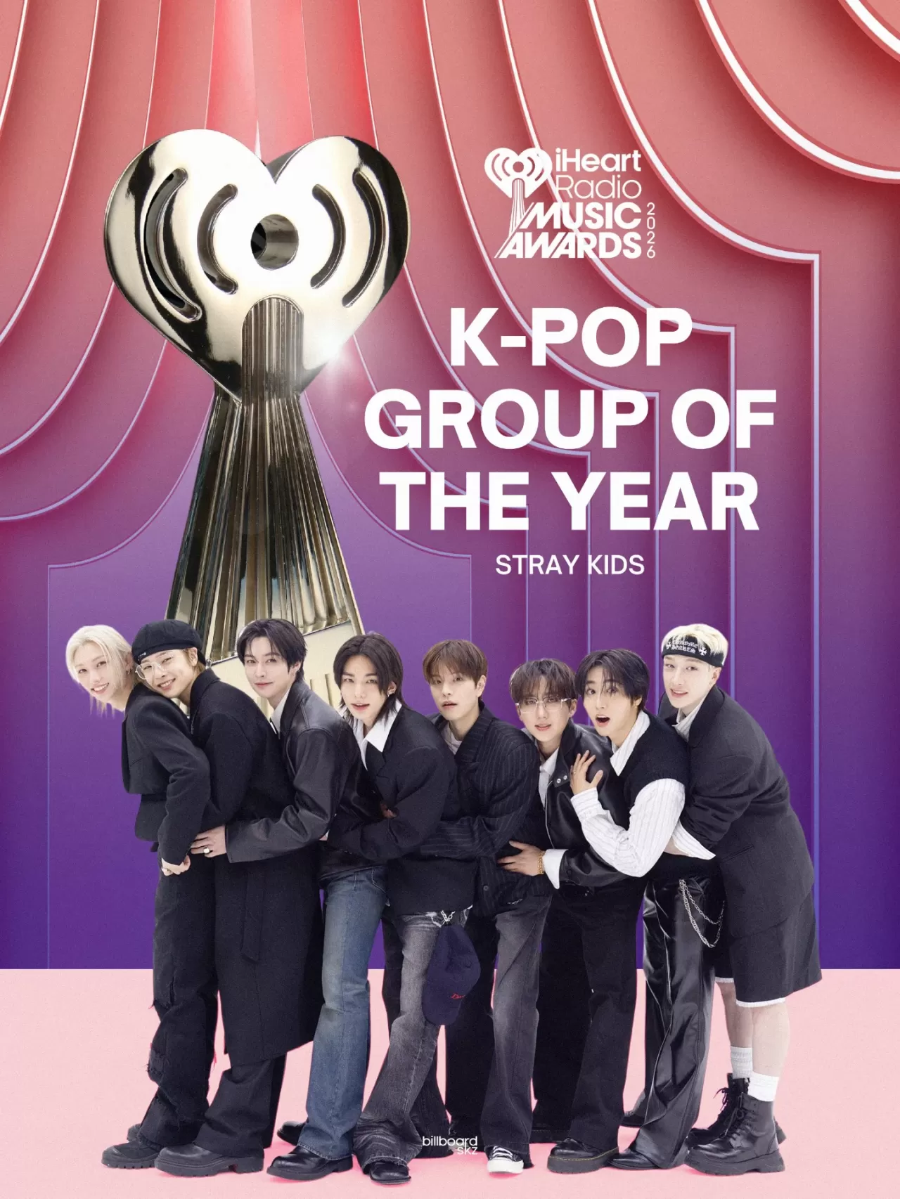 Stray Kids iHeartRadio 2026'dan Ödülle Döndü