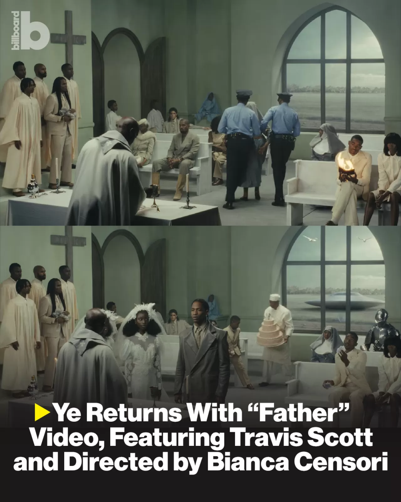 Ye'nin Yeni Müzik Videosunda Travis Scott Uzaylı Oynuyor