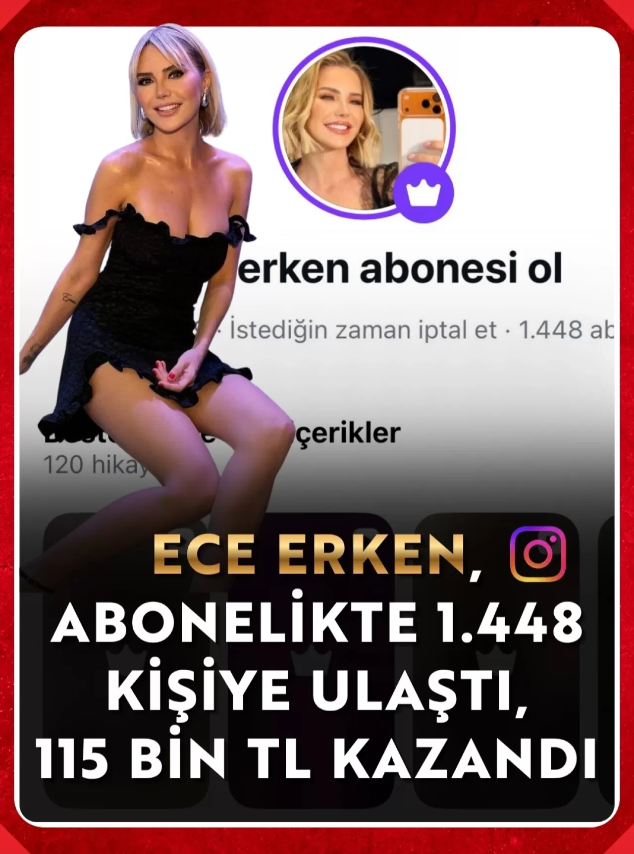 Ece Erken, Instagram Abonelikle Kısa Sürede 115 Bin TL Kazandı