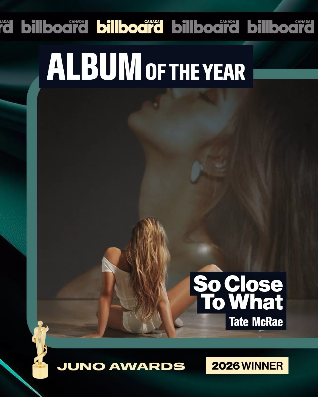 Tate McRae, Juno Ödülleri'nde 4 Büyük Ödülün Sahibi Oldu