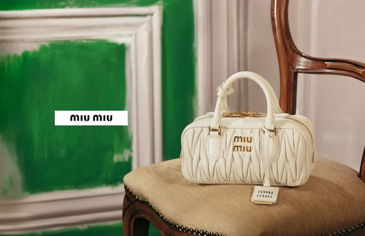 Miu Miu 2026 Leathergoods Kampanyasında Arcadie Çantasını Öne Çıkarıyor