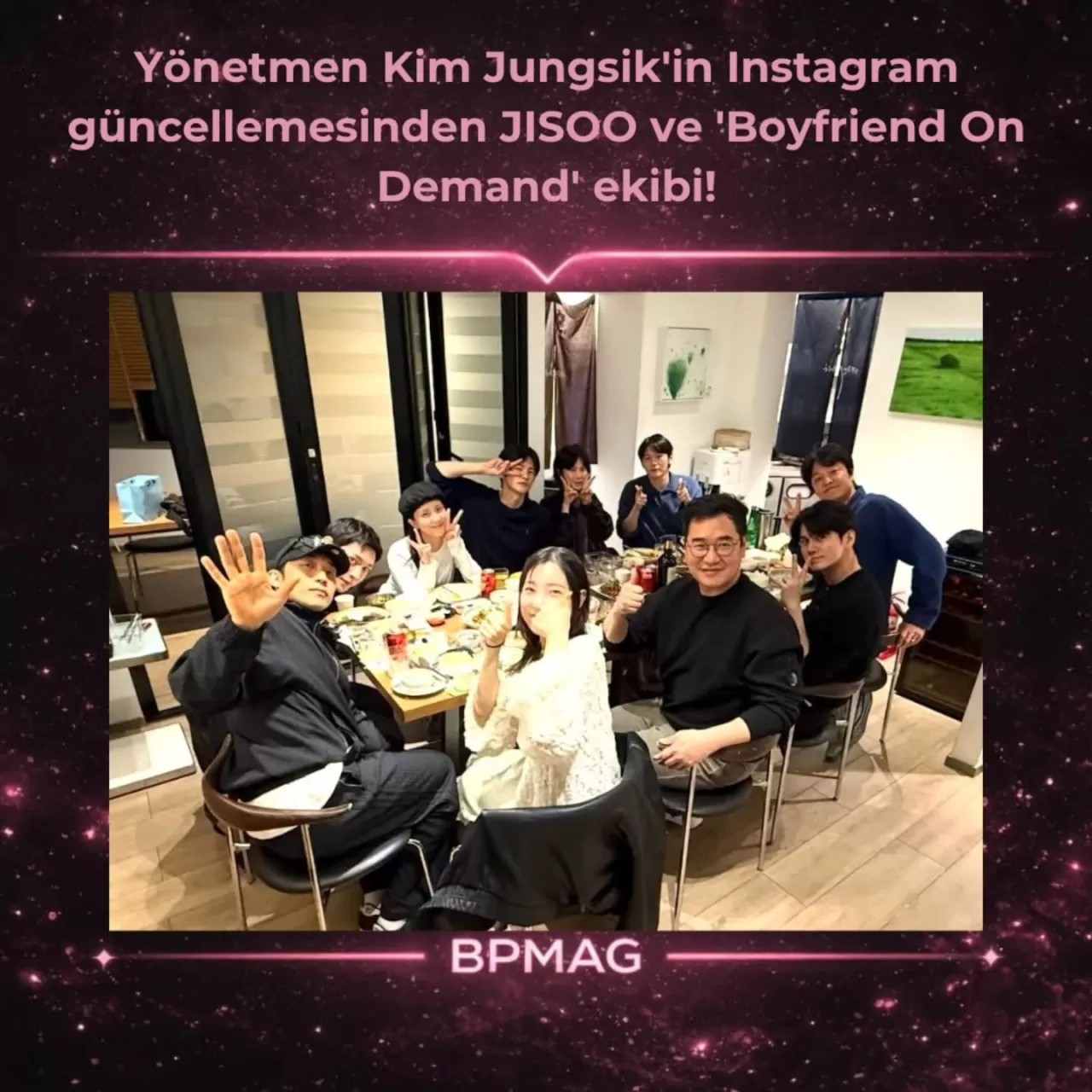 JISOO ve 'Boyfriend On Demand' Ekibinden Yönetmen Kim Jungsik'in Paylaşımı