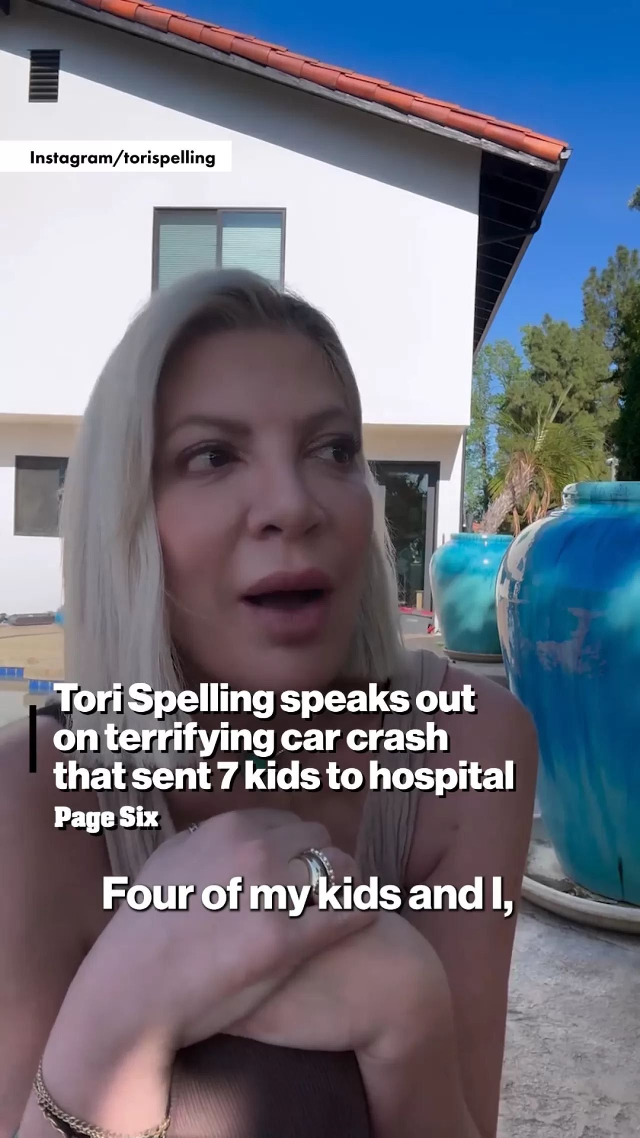 Tori Spelling Ciddi Araba Kazasından Sonra Konuştu: Çocuklarıyla Hastaneye Kaldırıldı