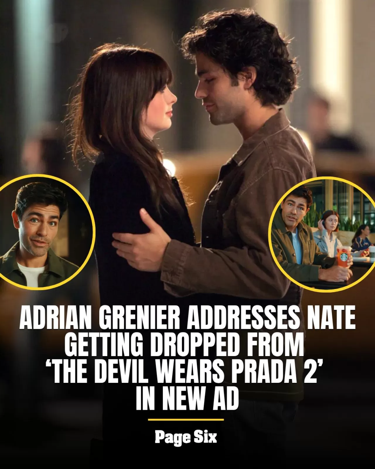 Adrian Grenier Starbucks Reklamında 'The Devil Wears Prada 2' Esprisi Yaptı
