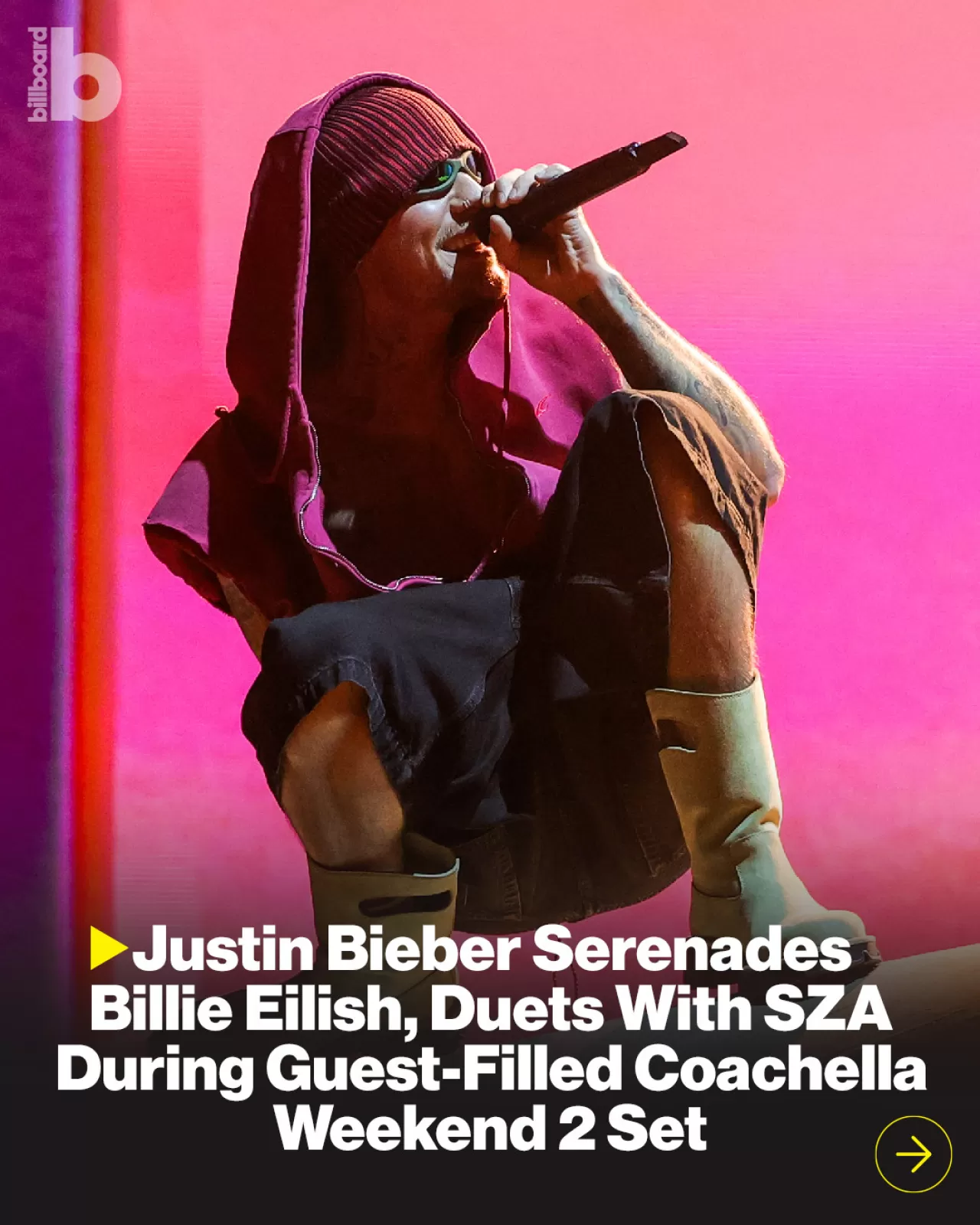 Justin Bieber Coachella'da Sürpriz Konuklarla Sahne Aldı