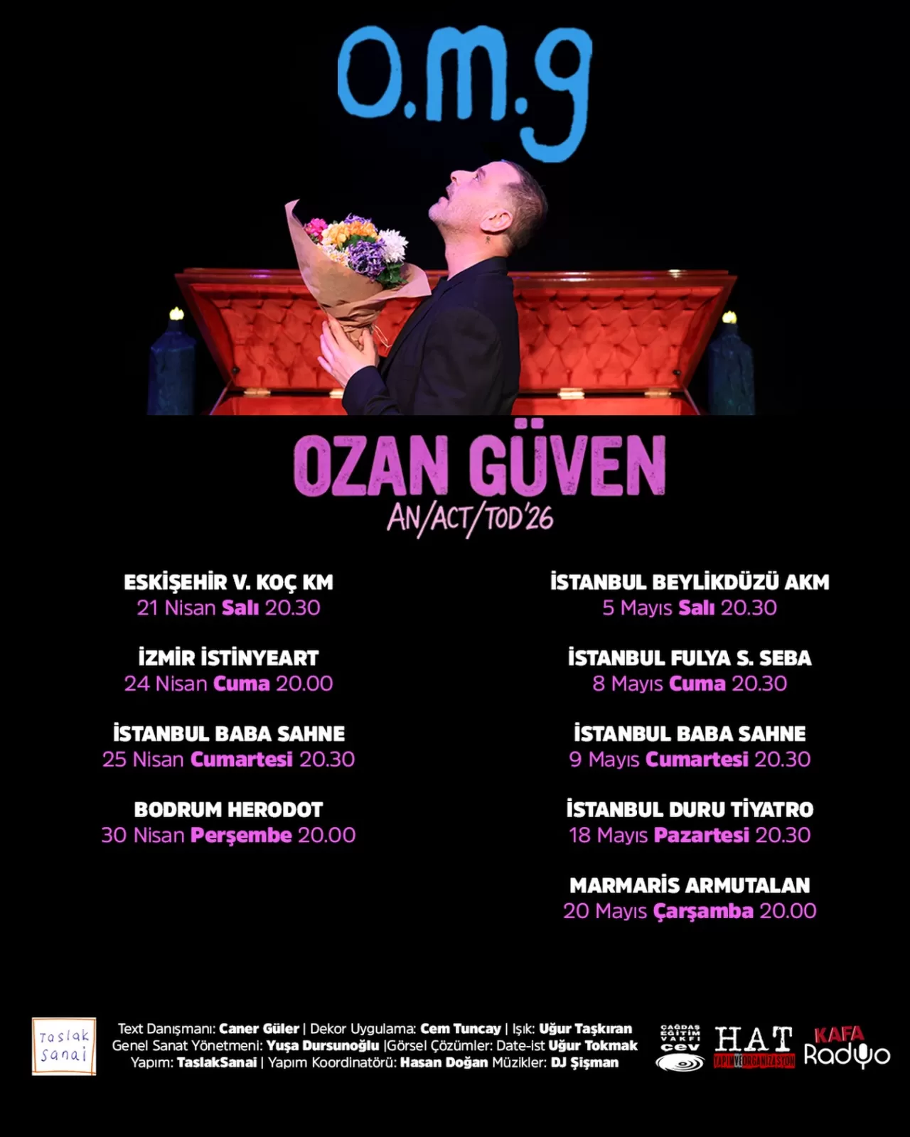 Ozan Güven Baba Sahne'de O M G Oyunuyla İzleyicilerle Buluşuyor