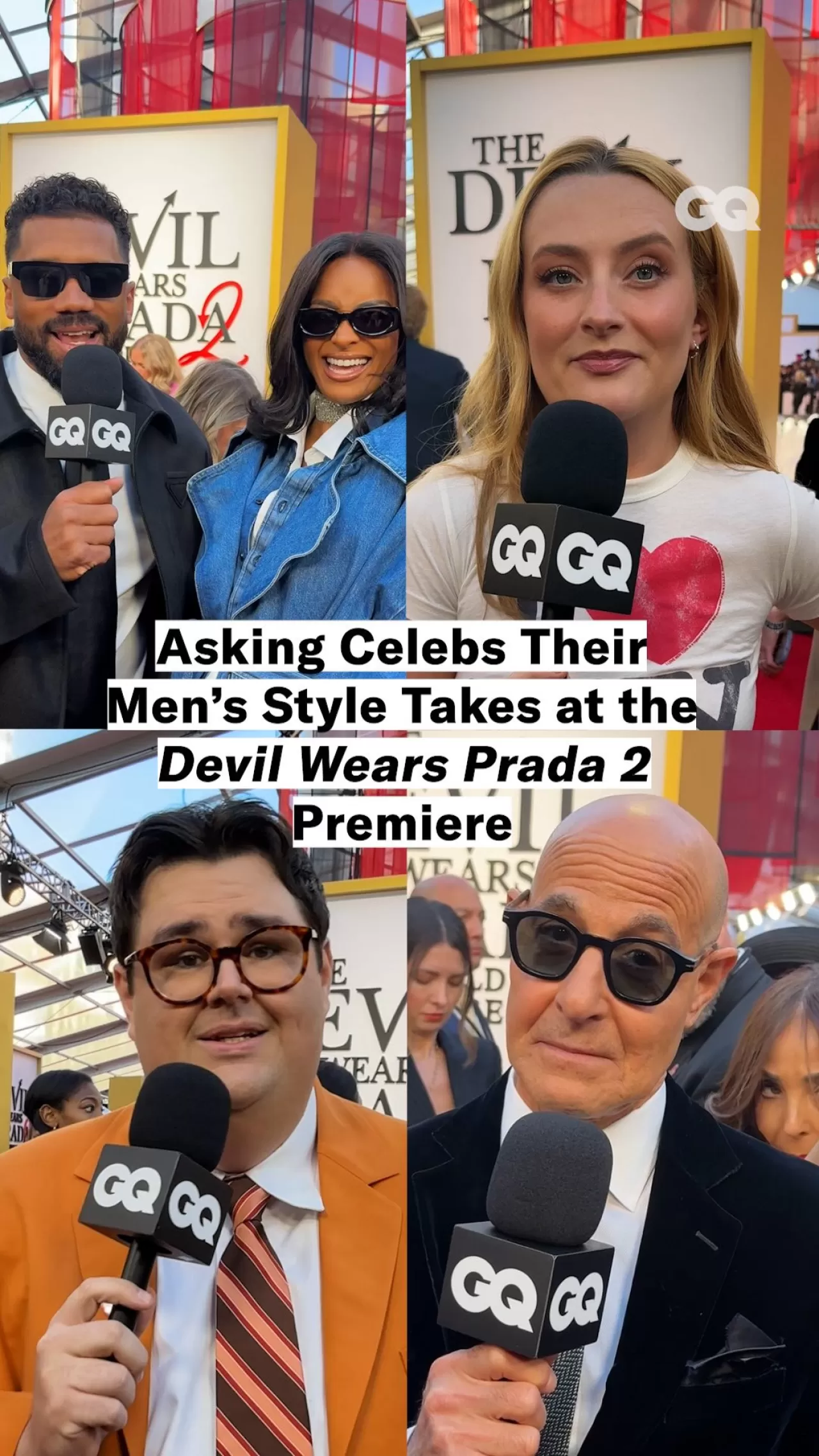 Stanley Tucci ve Ciara'dan Devil Wears Prada 2 Galasında Erkek Stili İpuçları