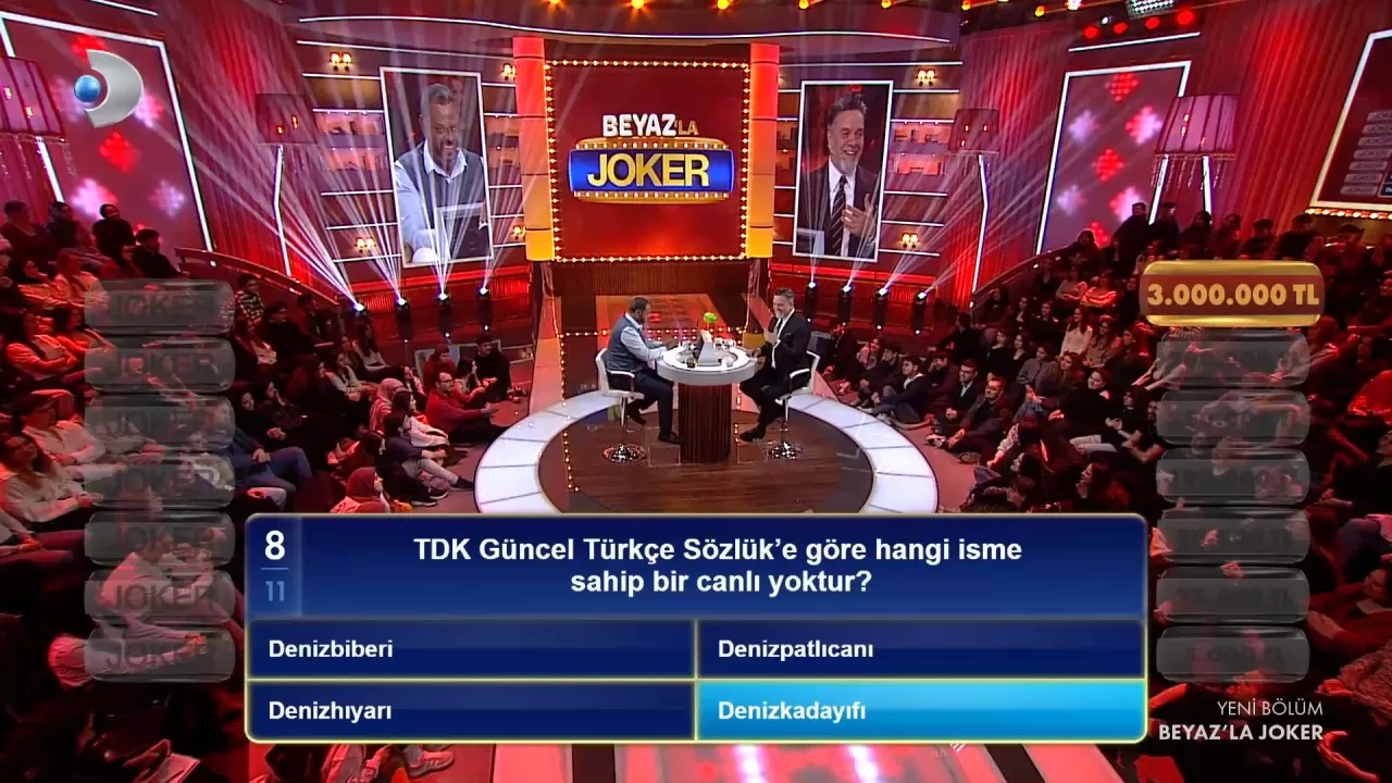 Kanal D'de Rekor Soru: Beyaz'la Joker'de 3 Milyon TL Geliyor