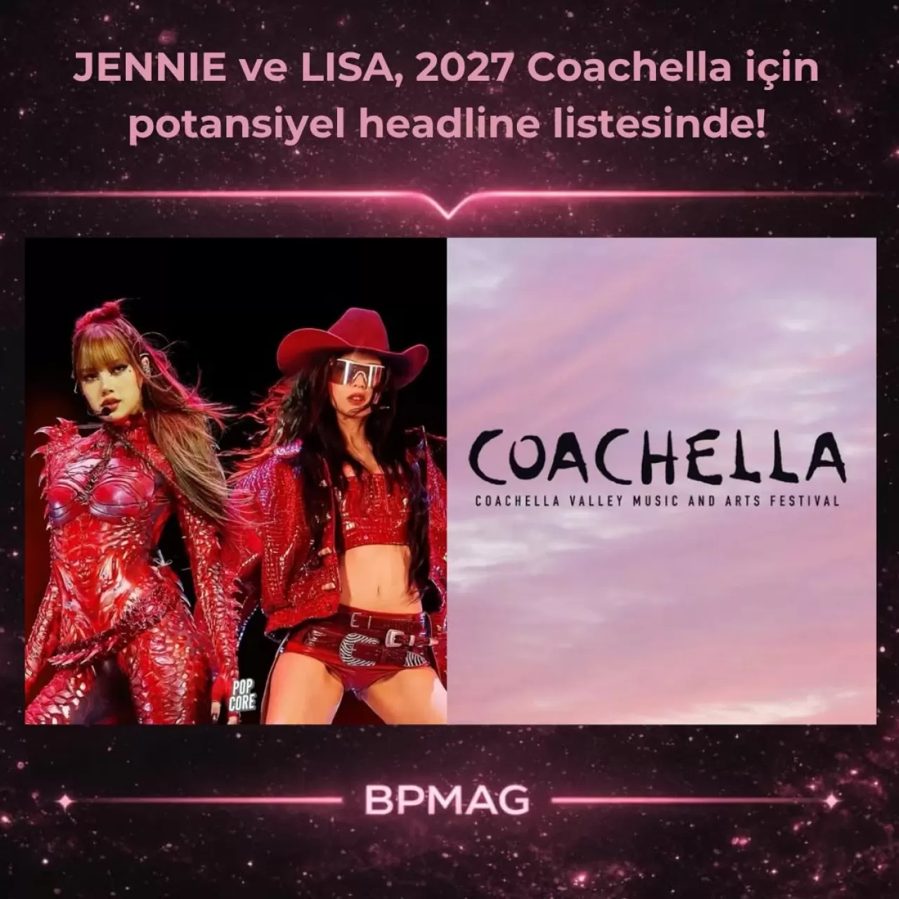 Blackpink Üyeleri Jennie ve Lisa, 2027 Coachella Ana Sahne Adayları Arasında Gösteriliyor