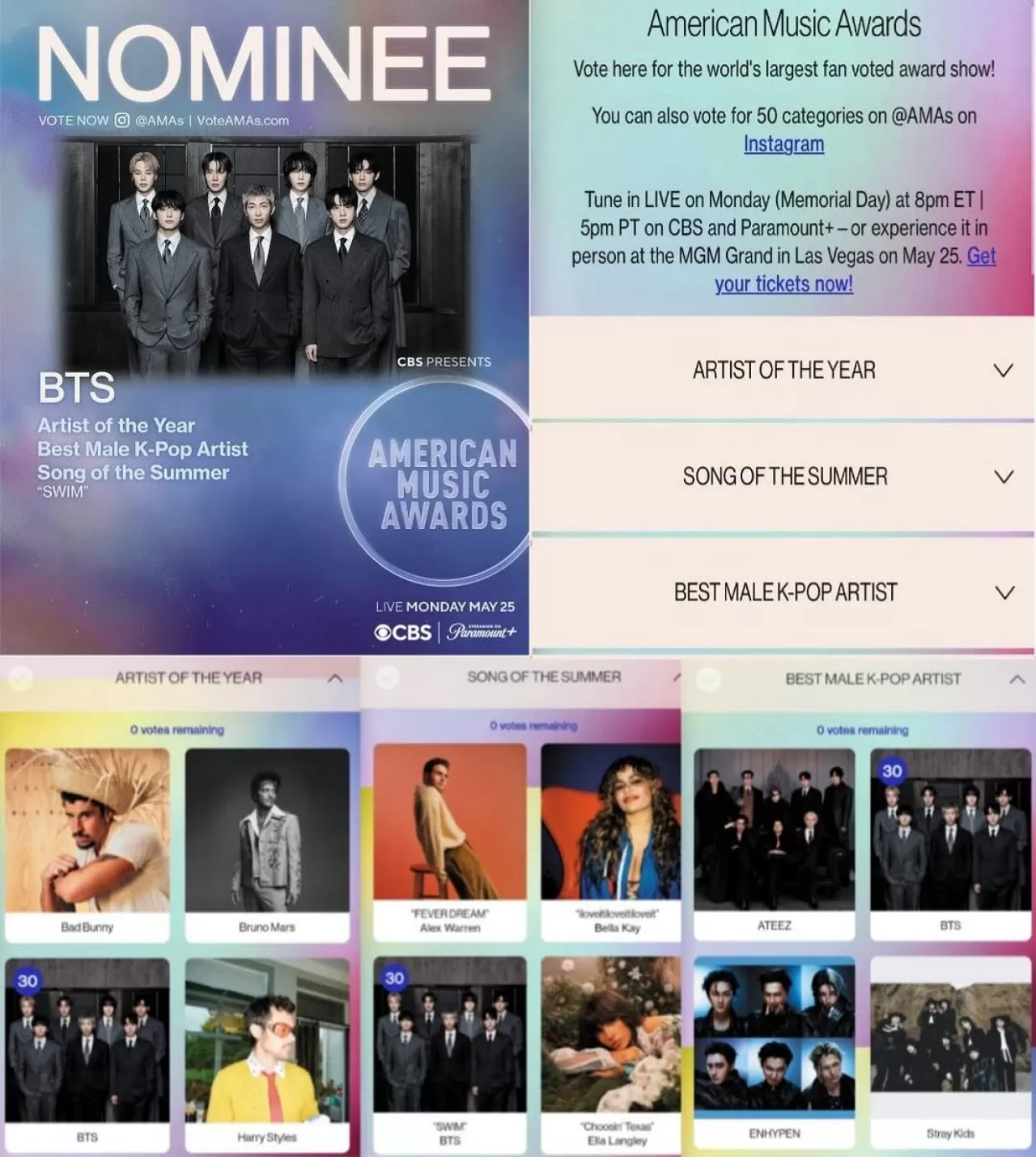 AMAs 2026'da Kritik Oylama: BTS Hayranlarına 2 Kat Oy Fırsatı