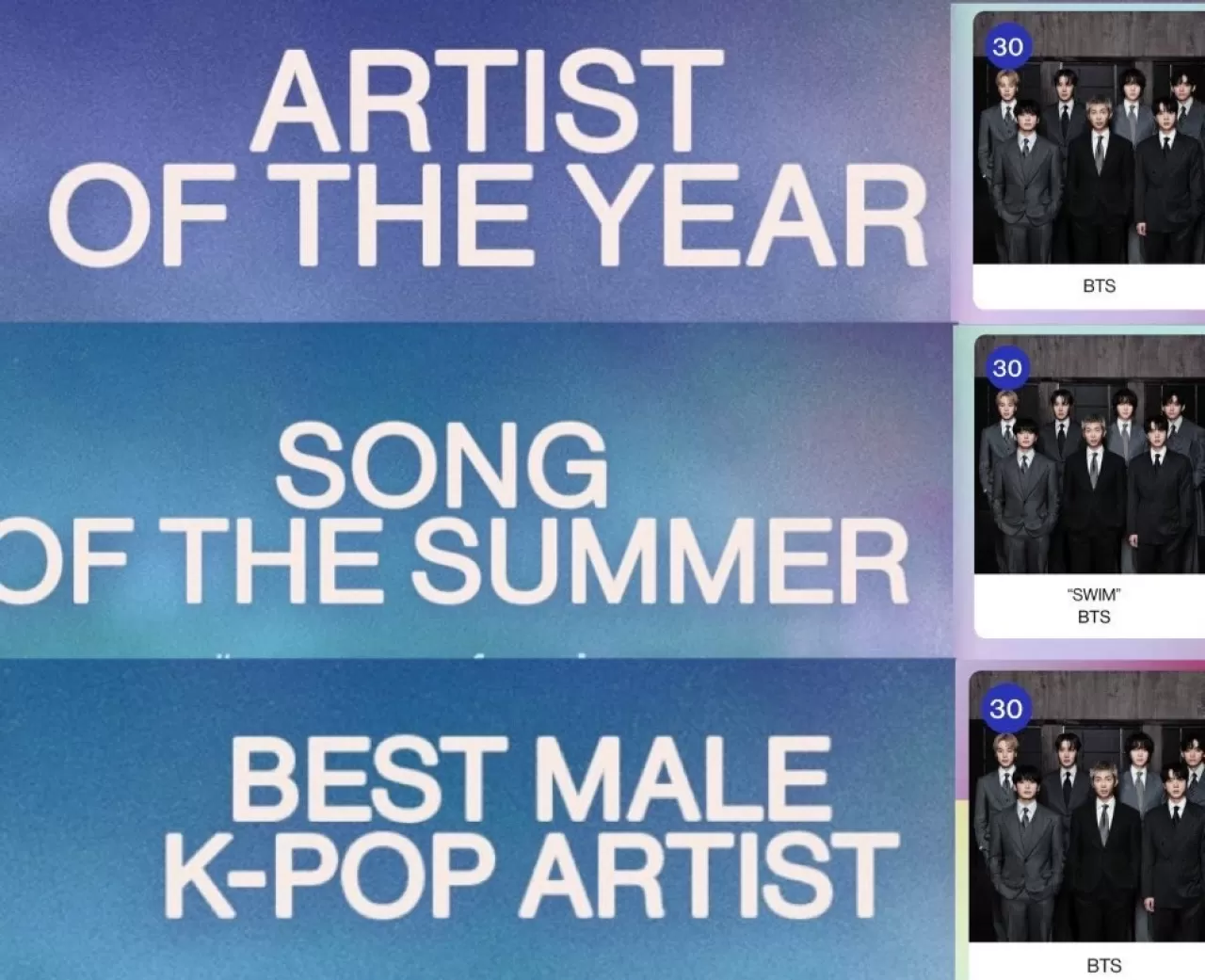 BTS için AMAs Oy Verme Sürecinde Final Geri Sayımı Başladı