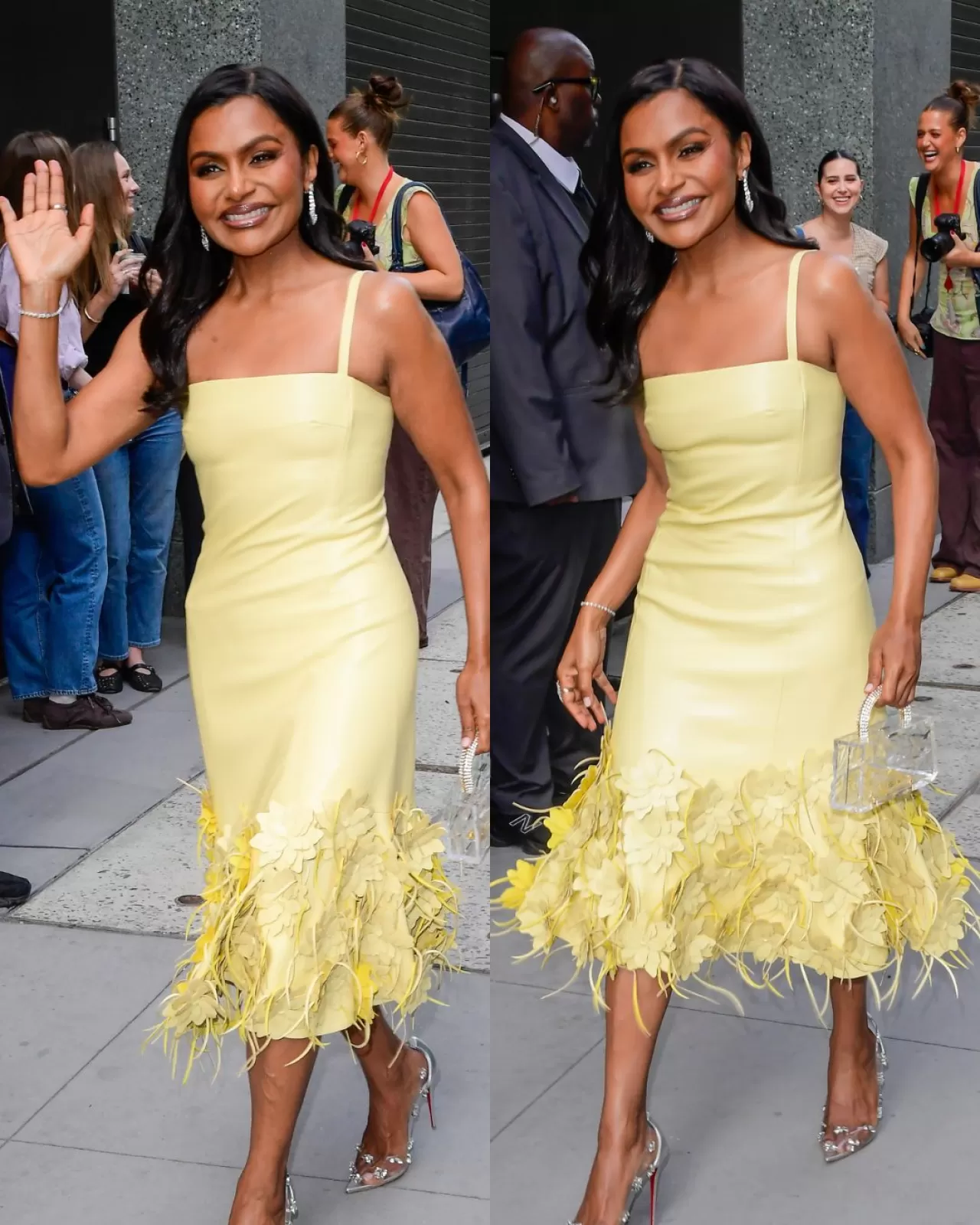 Mindy Kaling'in NYC'deki GMA Çıkışında Görüntüleri