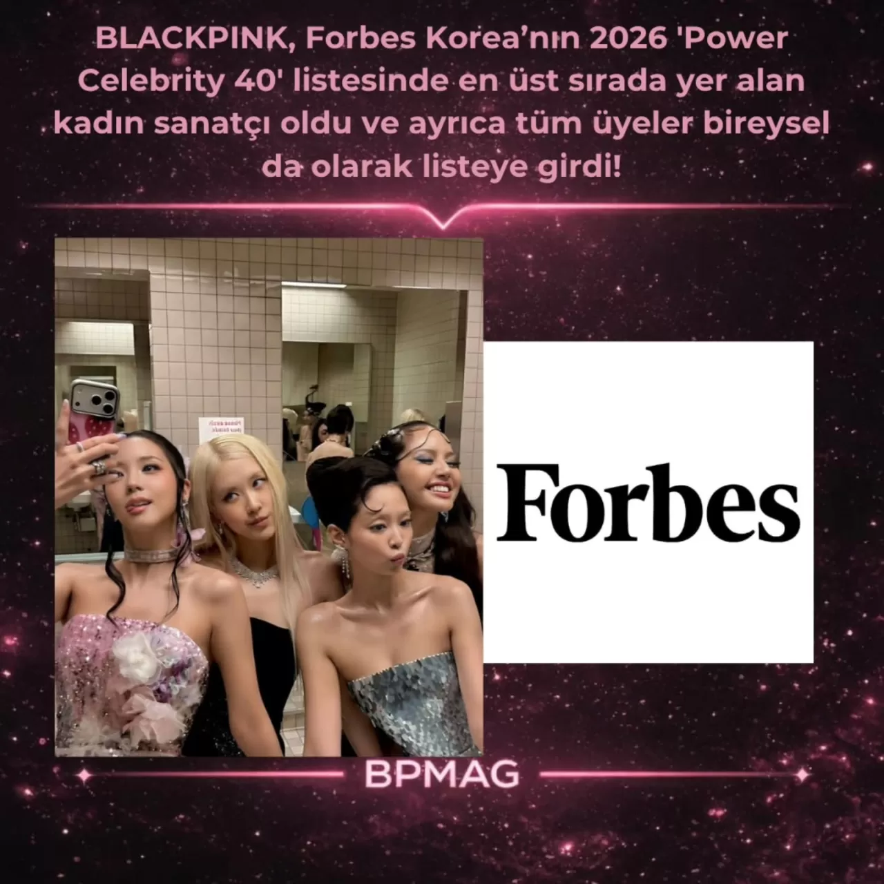 BLACKPINK, Forbes Korea'nın 2026 Güç Listesi'nde Kadın Sanatçılar Arasında Zirvede