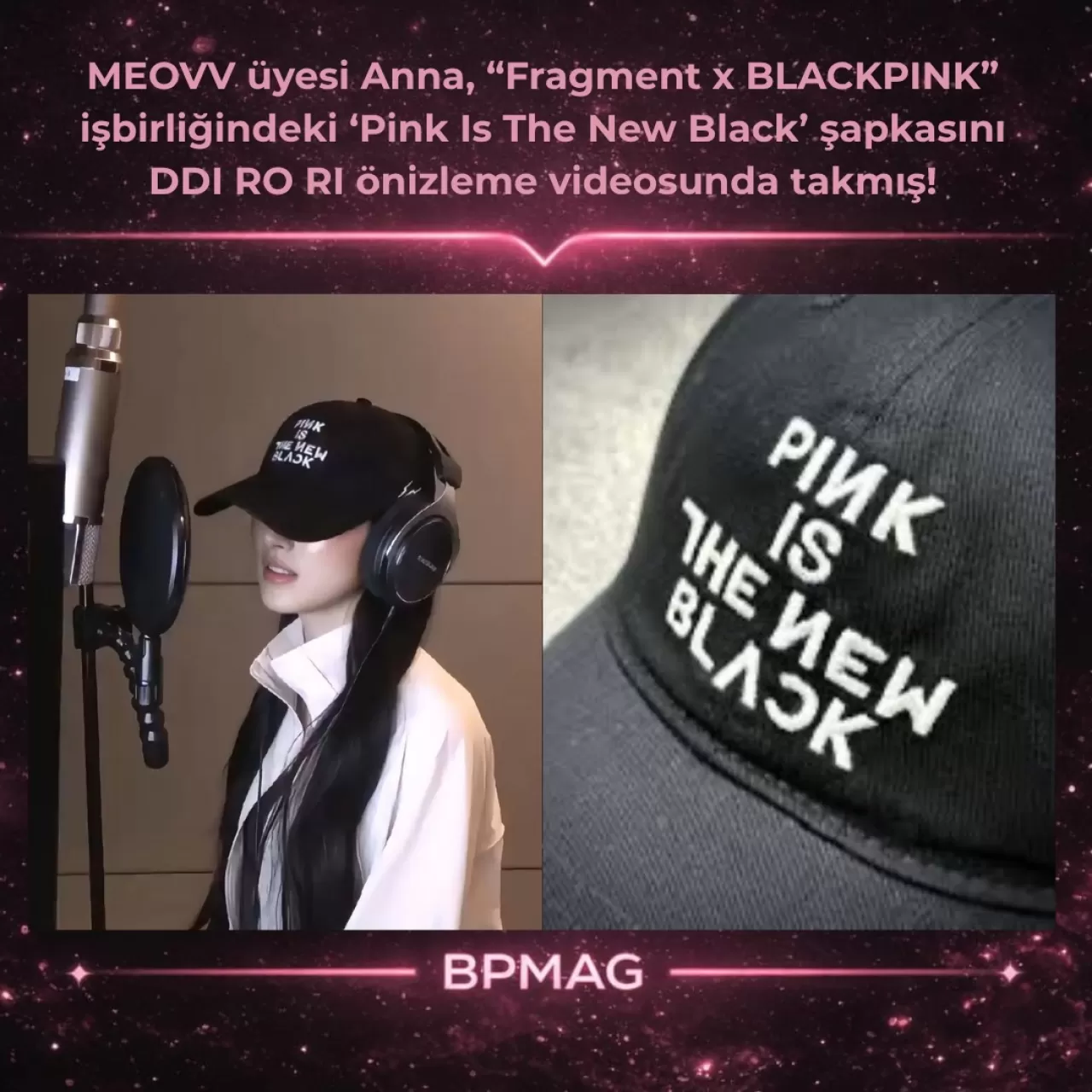 MEOVV Üyesi Anna, BLACKPINK'in Fragment İş Birliği Şapkasını Takınca Hayranlar Dikkat Kesildi